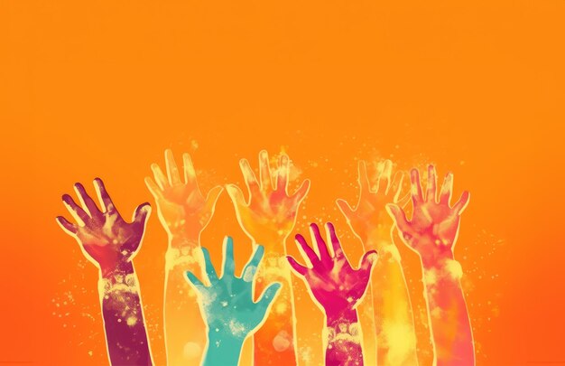 Colorful social media post celebrating the joyous festival of holi with vibrant colors and hand gestures holi photo background