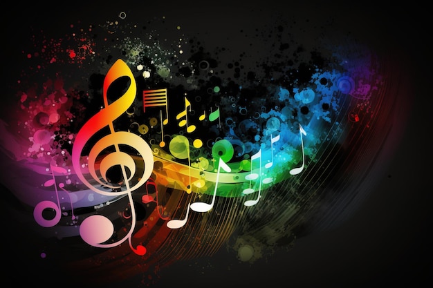 Colorful sound waves background