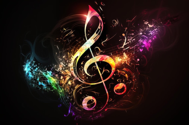 Colorful sound waves background