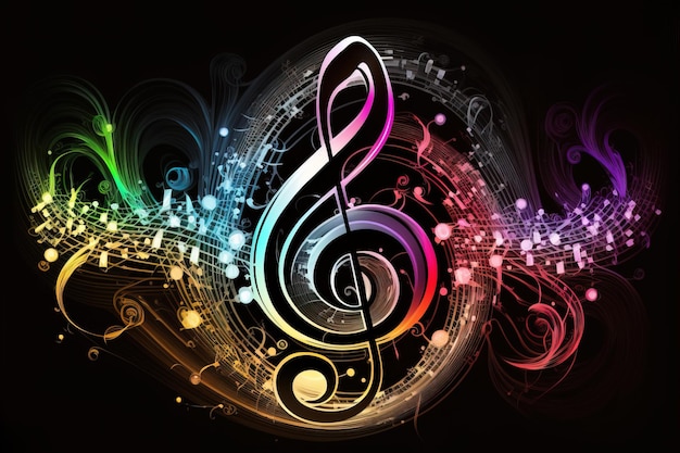 Colorful sound waves background