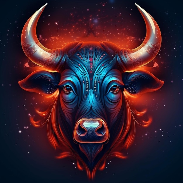 colorful space bull