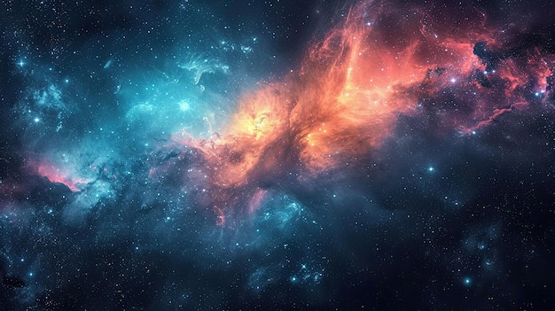 Colorful Space Filled With Stars Universe Galaxy and Nebula in Outer Space