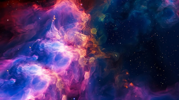 Colorful space galaxy cloud nebula Stary night cosmosSupernova background dark ambiance