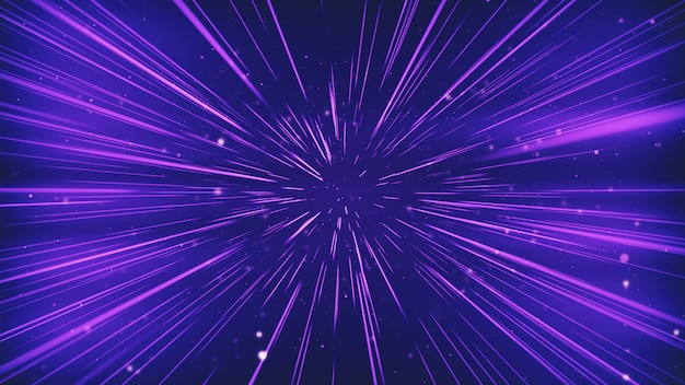 colorful space travel through stars trails