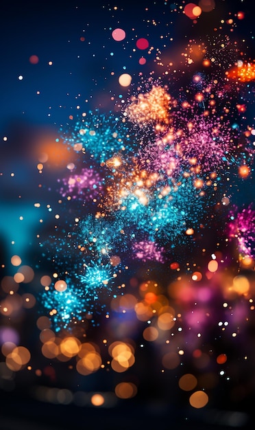 Colorful sparkle bokeh background Sweet View Abstract Background various colored Bokeh Lights