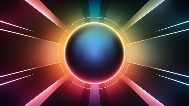 Colorful sphere abstract gradient with backlight background wallpaper banner for posters or banners