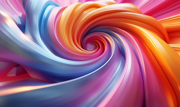 Photo colorful spiral background 3d design generated by ai