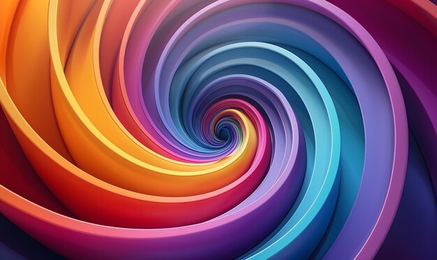 Photo colorful spiral background 3d design generated by ai