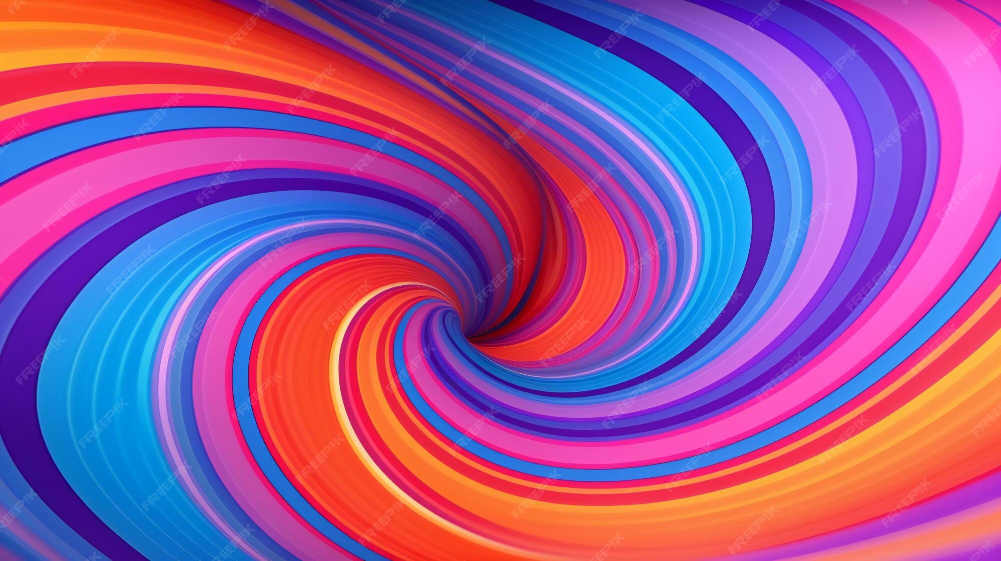 Premium AI Image | Colorful spiral background design illustration