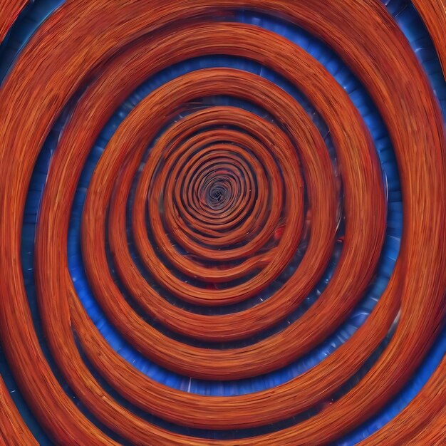 A colorful spiral is shown in a red blue and orange spiral