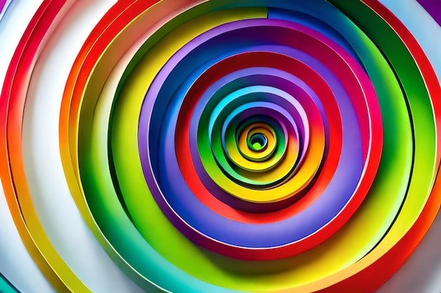 Foto una spirale colorata è mostrata in questa immagine.