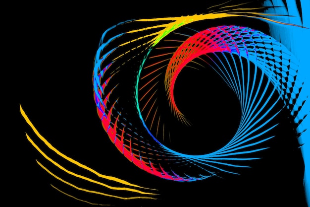 Colorful spiral lines background pattern