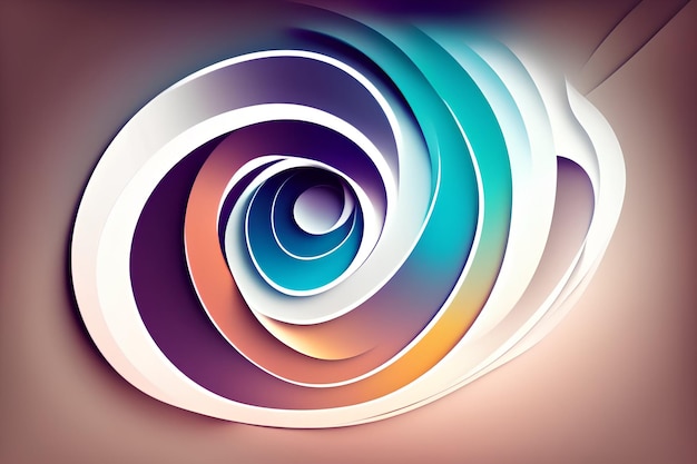 A colorful spiral with a spiral design on the bottom.