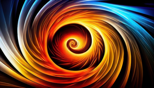 A colorful spiral with a spiral design in the center.