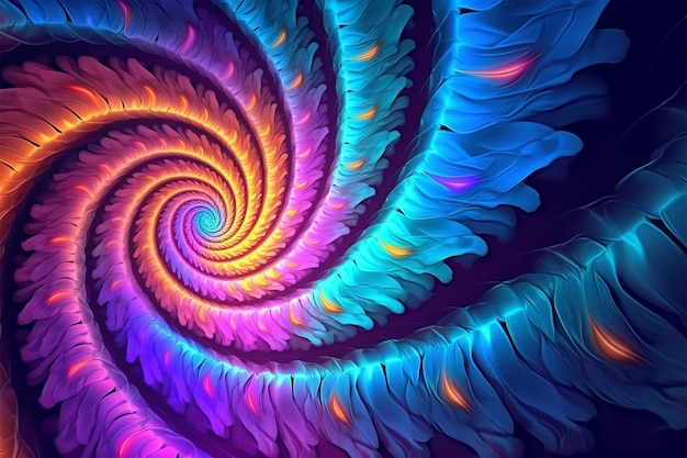 A colorful spiral with a spiral design that is made up of colors