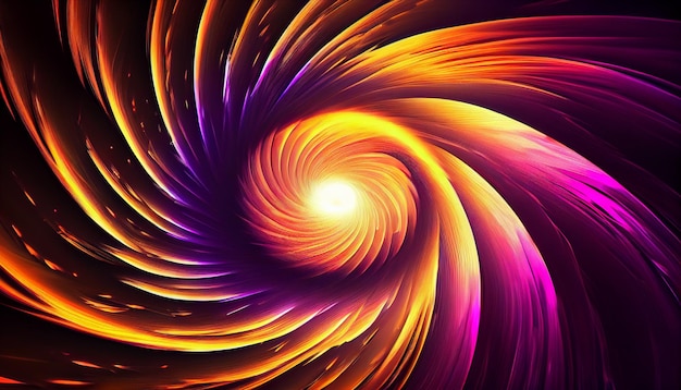 A colorful spiral with a spiral design in yellow and purple.