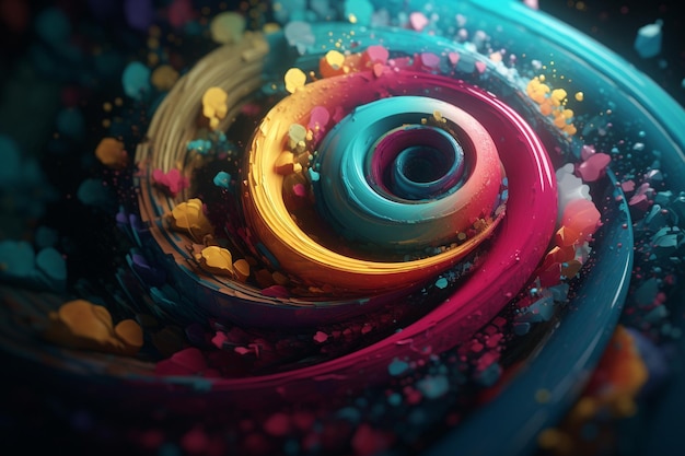 A colorful spiral with the word candy on it