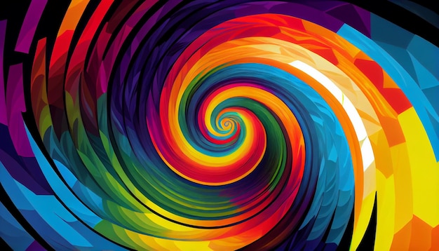 A colorful spiral with the word color on it