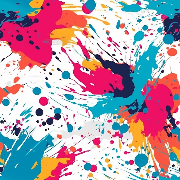 A colorful splash paint background with lots of different colors generative ai