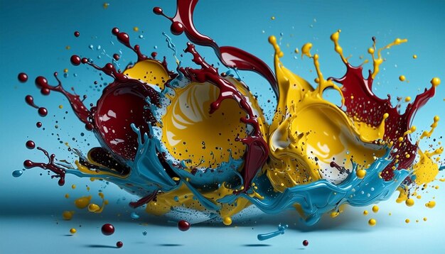 a colorful splash of paint