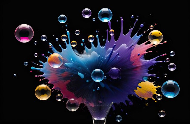 a colorful splash of water is shown with the word quot blue quot on it