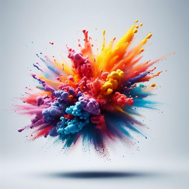 a colorful splash on white background