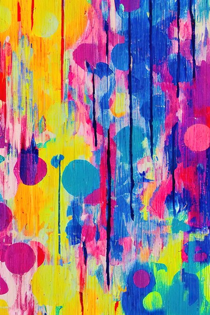 Colorful splashes of paint geometric abstract art ai generated illustration