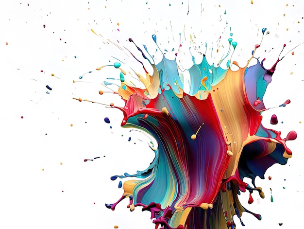 Colorful splashes of paint with Generative AI