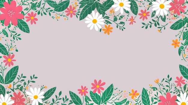 Colorful spring background with flowers background