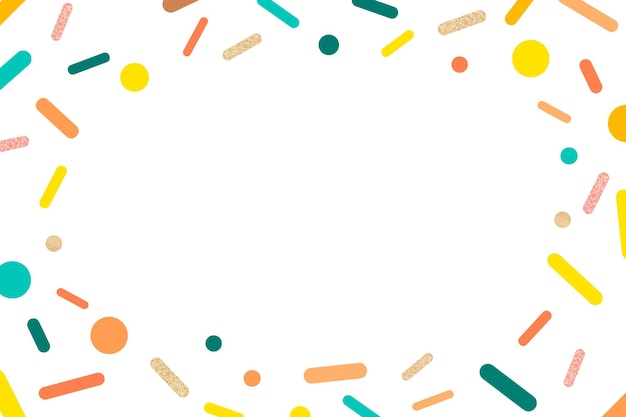 colorful sprinkles png frame background cute pastel icecream design