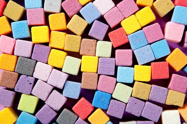 colorful square foam cubes texture