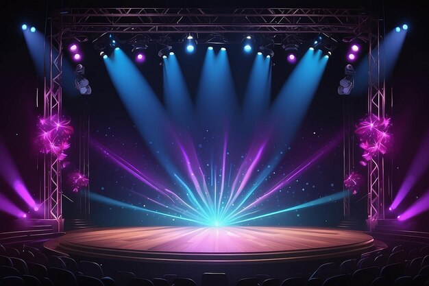 Colorful stage background