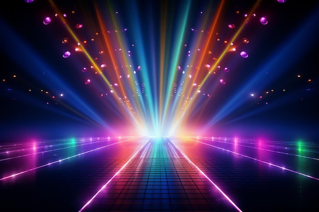 Colorful stage lights background