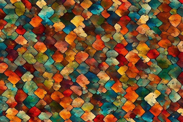 Photo colorful stained glass background seamless pattern