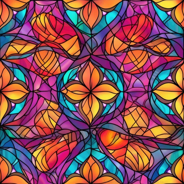 Colorful stained glass background