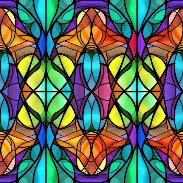 Colorful stained glass background