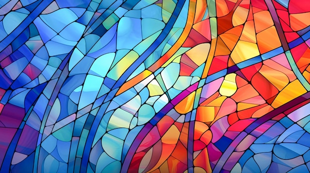 Colorful Stained Glass Window Design with Generative AI