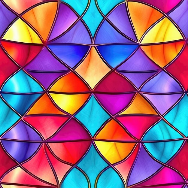 Colorful stained glasswork pattern for digital print