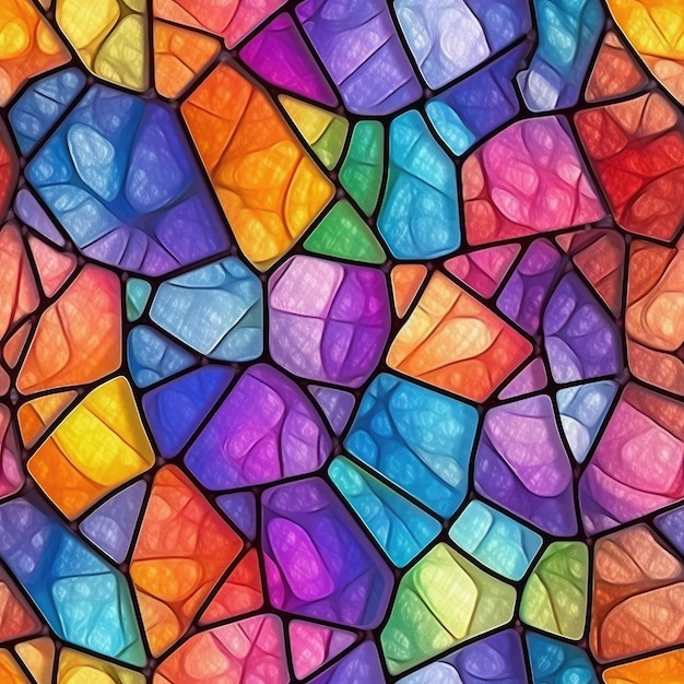 Colorful stained glasswork pattern for digital print