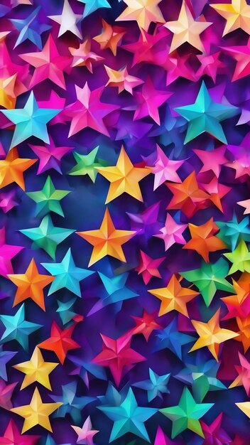 Colorful star pattern on a colorful background