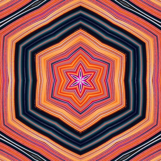 A colorful star pattern with a star shape in the center.