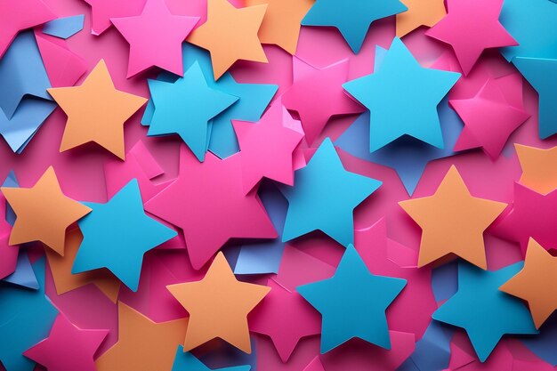 Colorful star shapes background