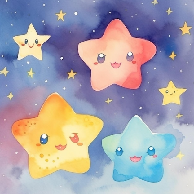 Photo a colorful star wallpaper that says'star'on it