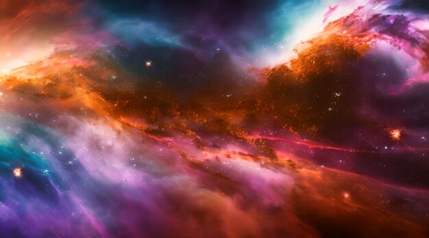 Colorful stardust cloud in the universe for desktop wallpaper