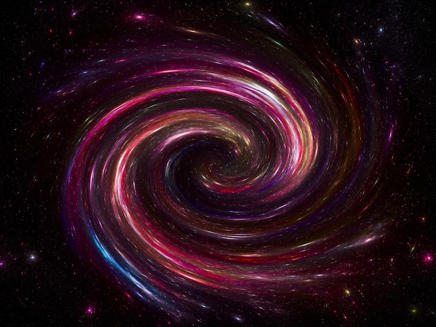 Colorful Starry Swirl Night Sky Outer Space background