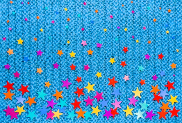 Photo colorful stars of different sizes