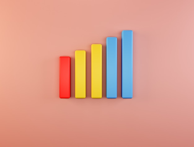 Colorful statistics  business concept3d rendering