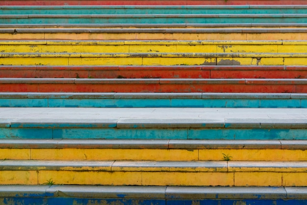 Colorful steps Close up