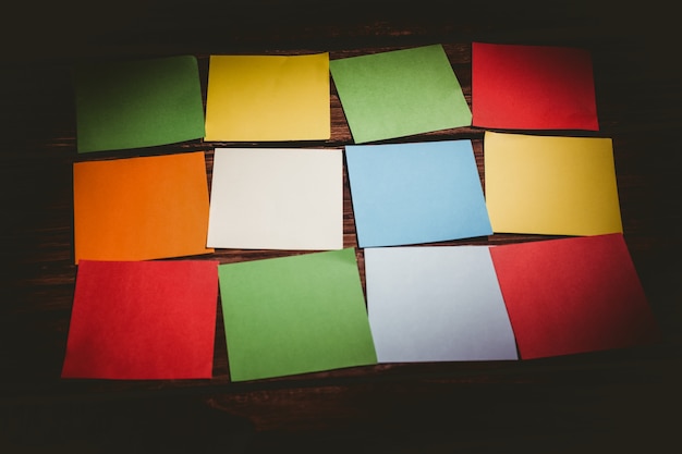 Photo colorful sticky post its