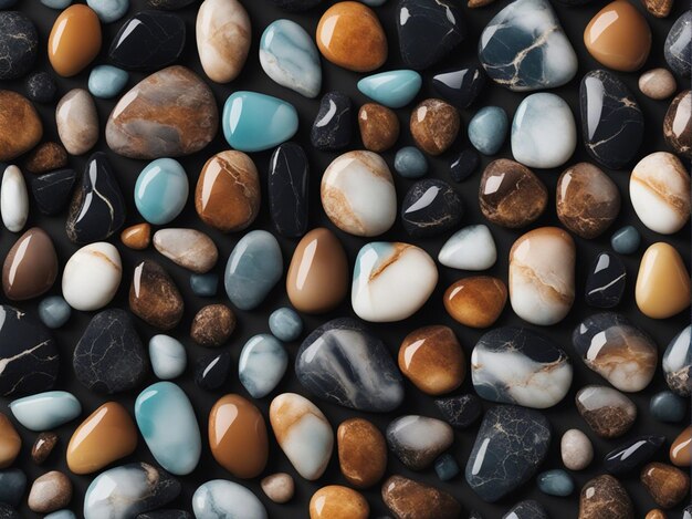 Photo colorful stone background sea stone background pebbles background rock wall background colorful rock